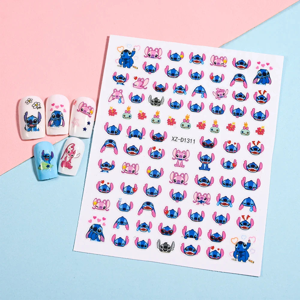Disney Mickey 3D Nail Stickers Minnie Valentine's Christmas