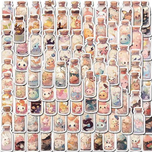 Cute Anime Creature Stickers - 10/50/100PCS Decorative Decals for Scrapbook, Notebook, Phone, Diary