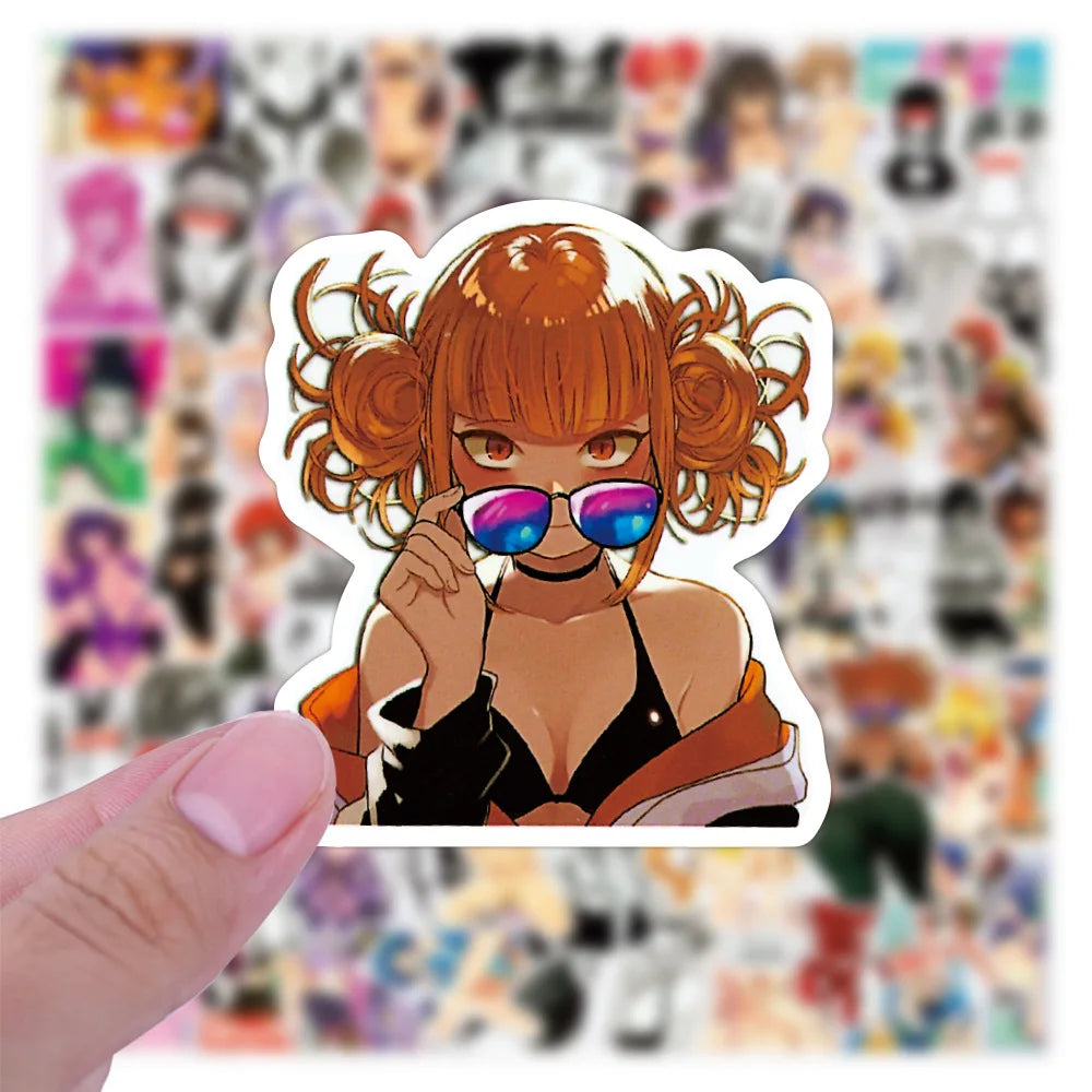 50/100Pcs Sexy Girl Hentai Waifu Bunny Girl Anime Sticker Bicycle Guitar Suitcase Notebook Motorcycle Graffiti Stickers Gift