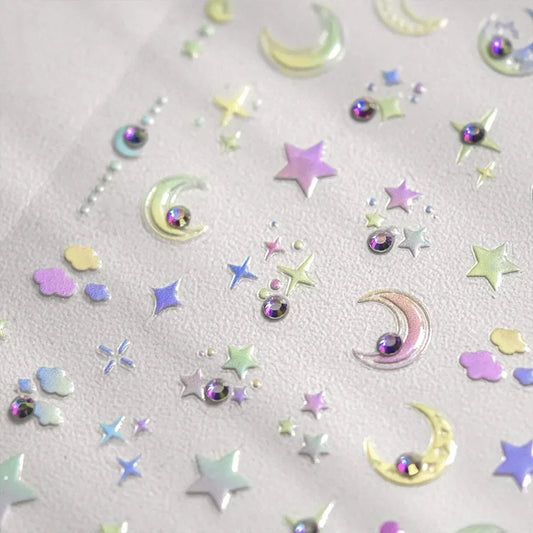 5D Rhinestone Butterfly Star Nail Art Stickers