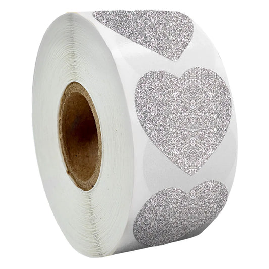 Heart Shape Diamond Stickers: Wedding & Thank You Labels