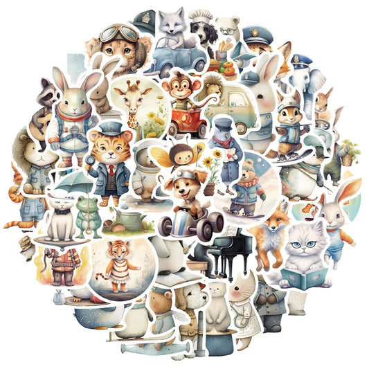 Cartoon Animal Fairy Tale Stickers for Snowboard Laptop Luggage Car Fridge