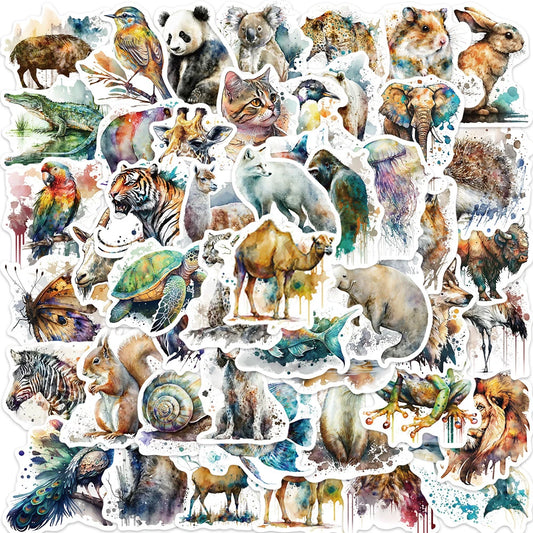 Waterproof Cute Animal Stickers for Laptop, Guitar, Luggage, Skateboard, Phone, Car - 10/30/50PCS