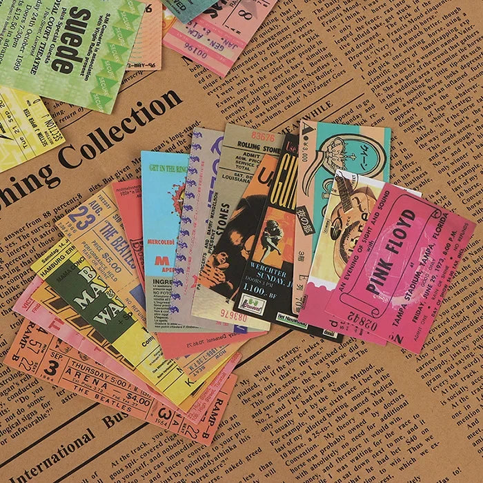 Rock Music Concert Ticket Sticker Packs