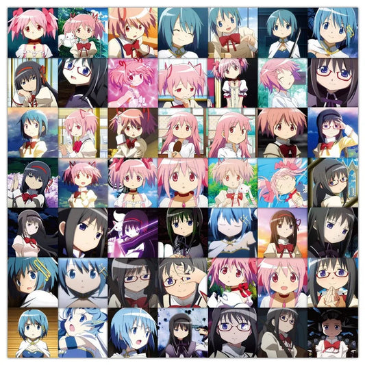 80pcs Puella Magi Madoka Magica Stickers for Luggage, Water Cup, Phone, Laptop, Refrigerator