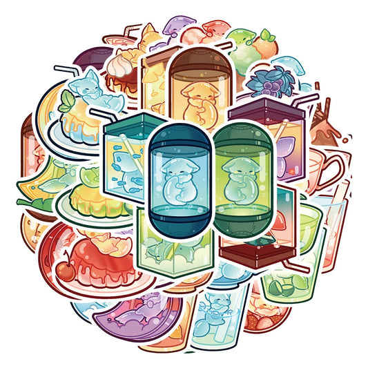 Cute Jelly Fox Stickers for Suitcase, Skateboard, Laptop, Phone - 10/30/40Pcs Graffiti Decals