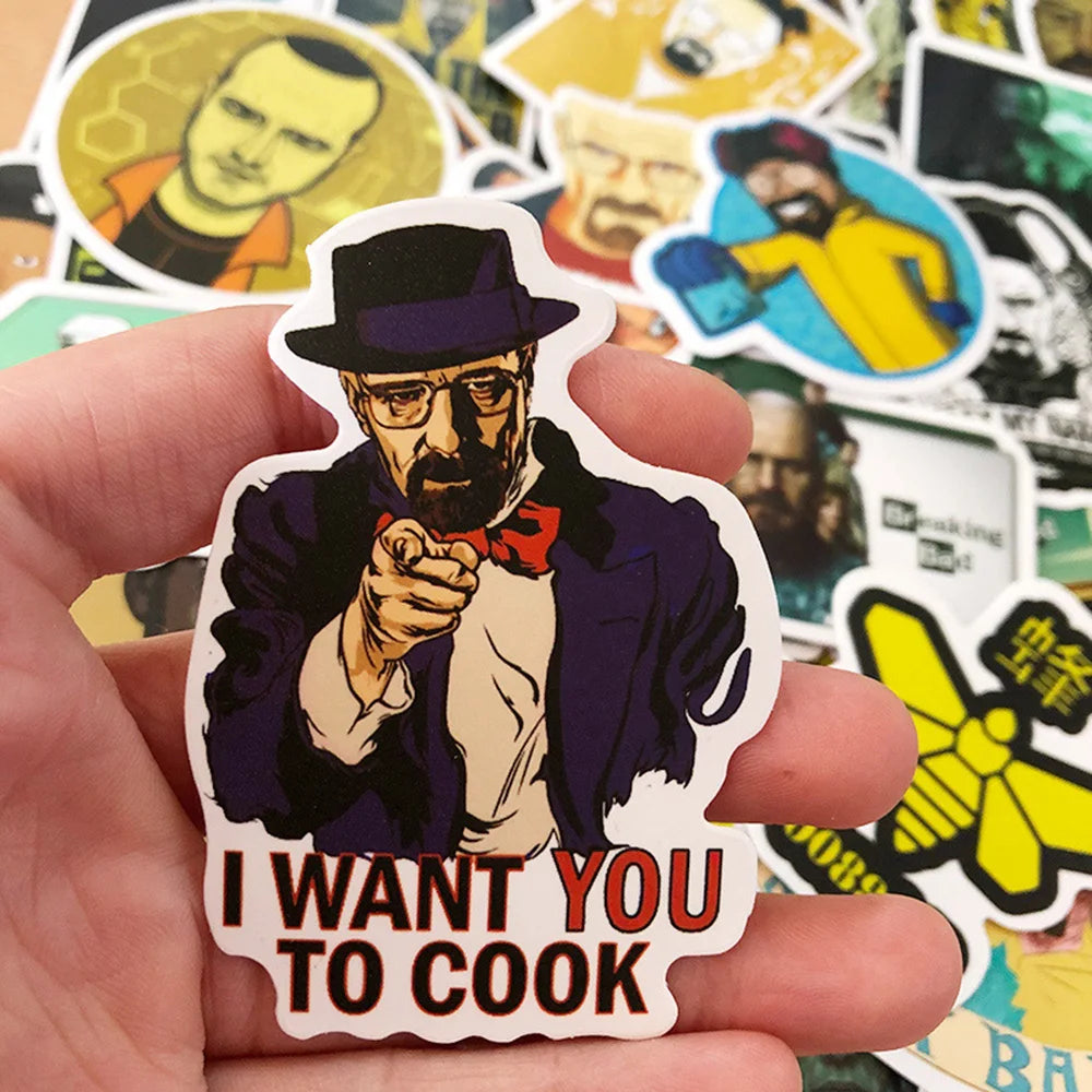 10/30/50pcs Breaking Bad TV Show Sticker Packs