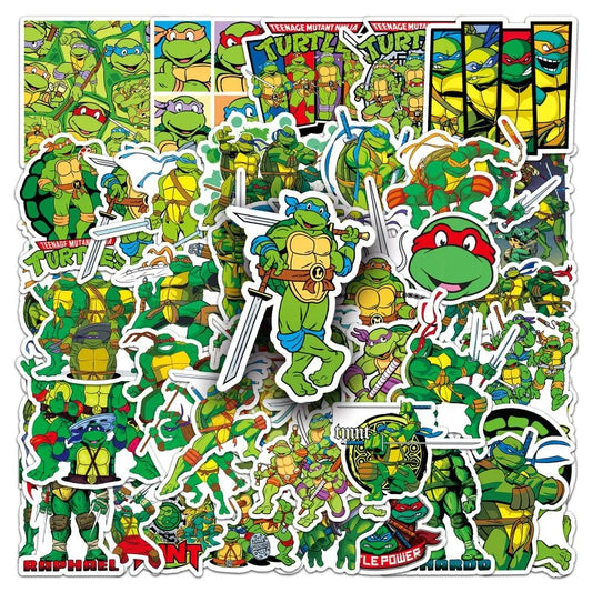 50pcs Ninja Turtle Stickers for Suitcase, Water Cup, Phone, Laptop, Car, Scooter, Refrigerator