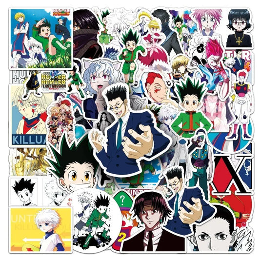 50pcs HUNTER×HUNTER Anime Stickers for Laptop, Phone, Car, Scooter, Water Bottle, Suitcase, Fridge