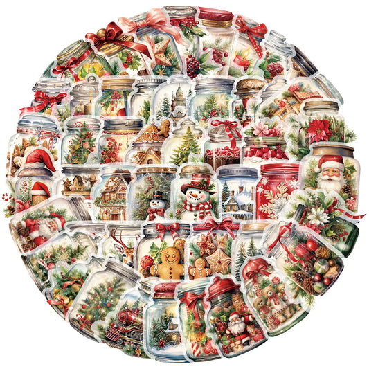 Cartoon Christmas Sticker Set for Suitcase, Skateboard, Laptop, Phone, DIY Decal