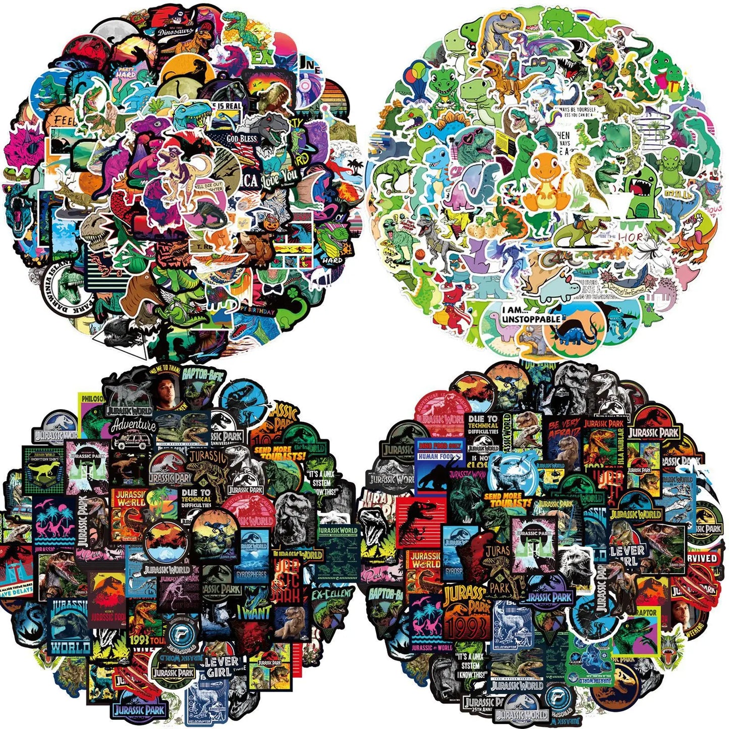 75pcs Dinosaur Cartoon Graffiti Stickers for Notebook, Scooter, Water Cup, Luggage, Laptop, Phone, Kids Toys