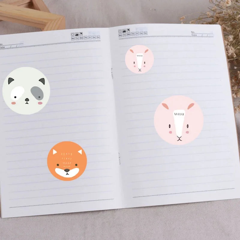 500pcs Cute Sticker for Kids Animals Face Reward Sticker for Classroom Teacher Supplies Motivational Scrapbooking