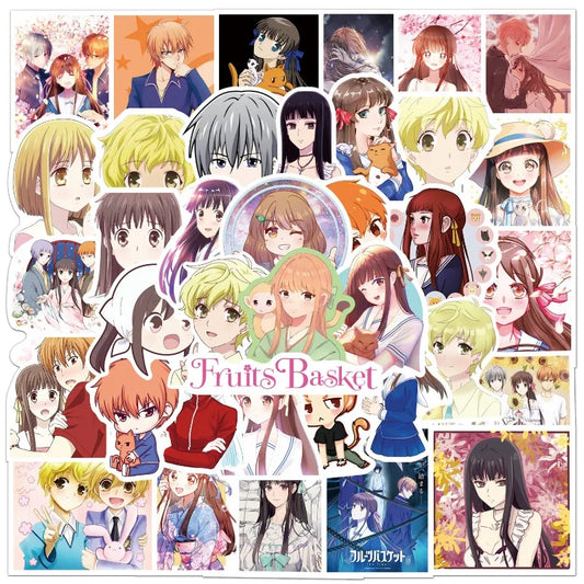 50pcs Fruits Basket Anime Stickers for Luggage, Water Bottles, Phones, Laptops, Scooters, Refrigerators