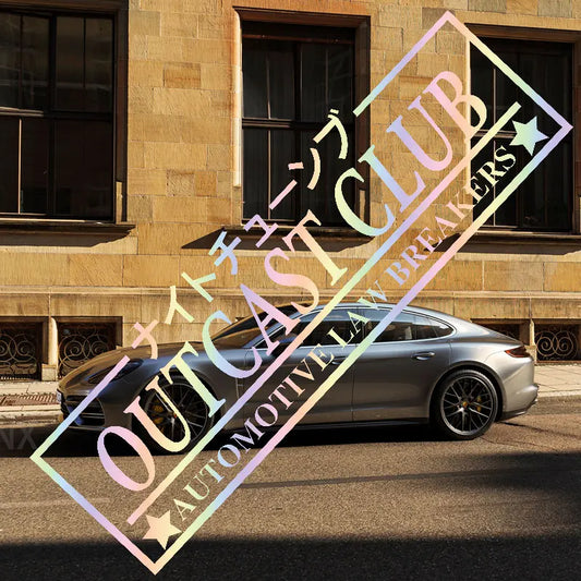 Outcast Club Car Stickers JDM Windshield Banner Motivation Dream Build Escape After The File Glass Decoration Vinyl Decals