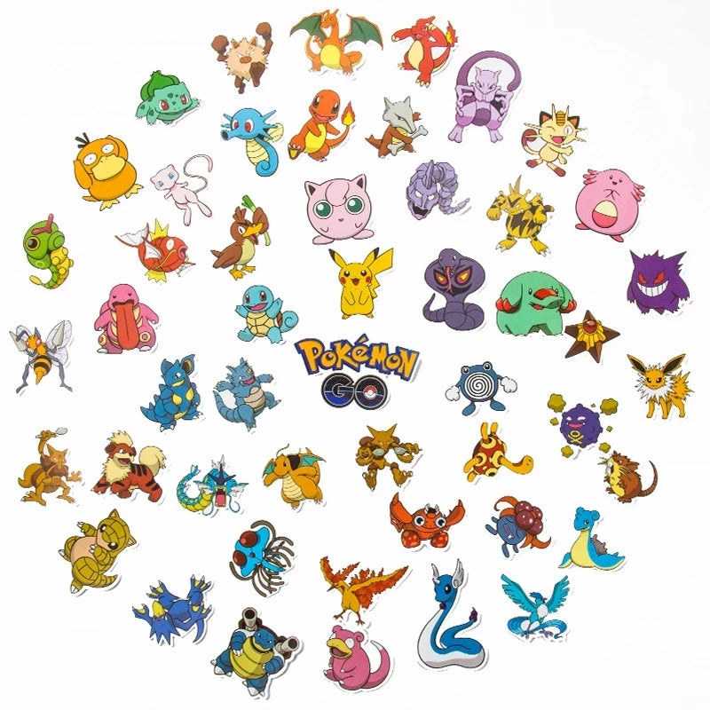 10/50/100Pcs Kawaii Pikachu Pokemon Sticker Packs