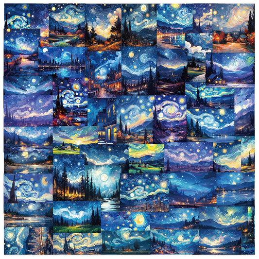 Starry Sky Stickers 10/25/50pcs for Scrapbook, Luggage, Water Bottle, Phone, Laptop, Guitar
