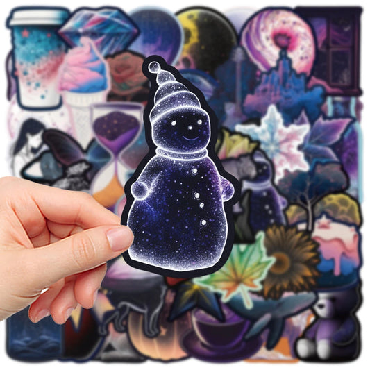 Cute Astral Girl Cartoon Stickers Pack - Laptop, Fridge, Notebook Decals, Aesthetic Kids Toys