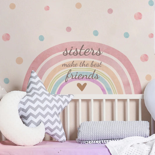 Rainbow Love Dot Wall Stickers - Creative Living Room Decoration