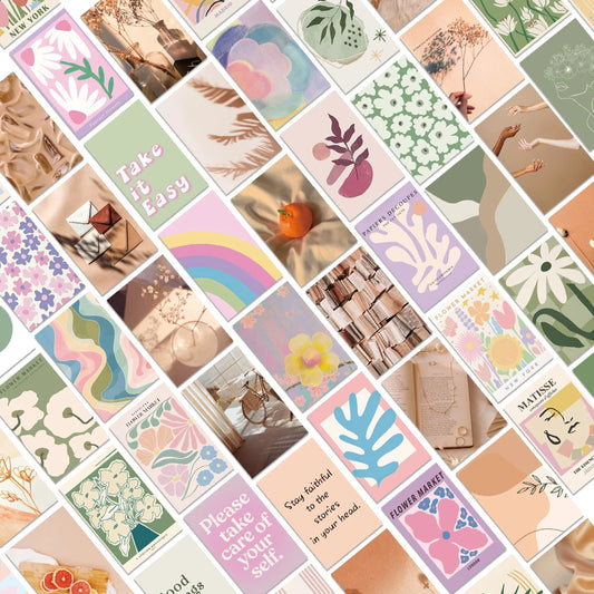 50pcs Danish Journal Landscape DIY Aesthetic Decorative Stickers for Children Stationery