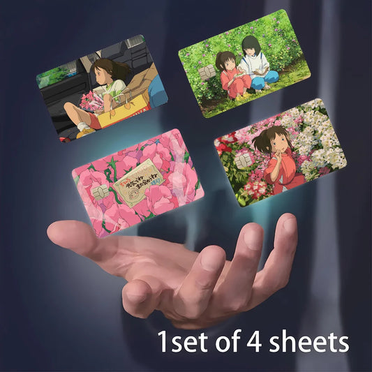 Spirited Away Cat Anime Credit Card Sticker Case