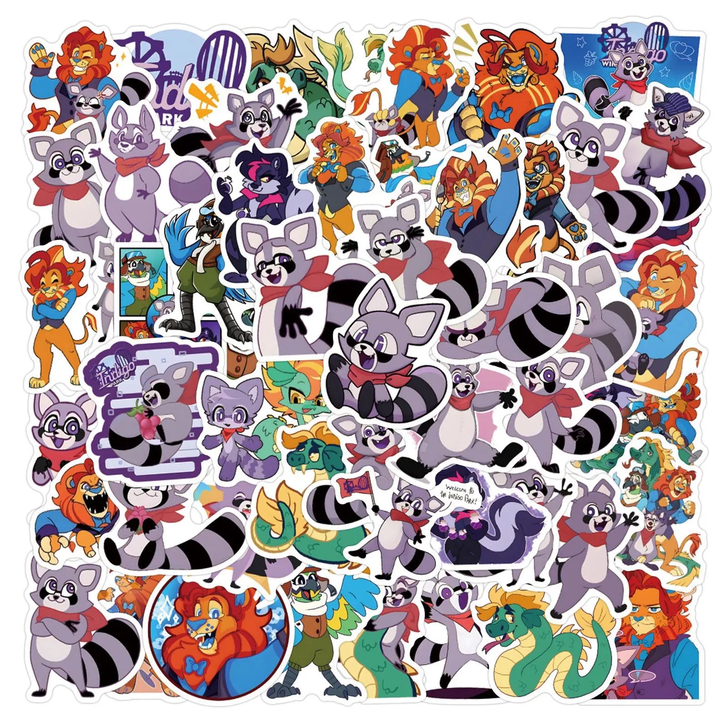 10/30/55PCS Indigo Park Stickers Cartoon Graffiti Sticker Game DIY Luggage Laptop Phone Guitar Car Bike Skateboard Decals Toy