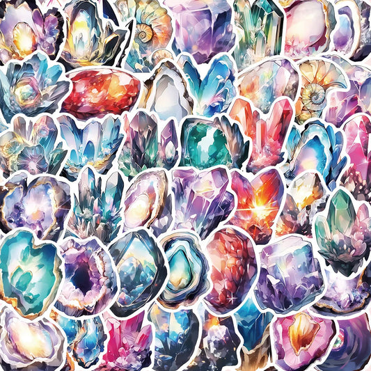 Colorful Magic Crystal Cartoon Stickers Decals for Scrapbook, Phone, Laptop, Water Bottle, Stationery