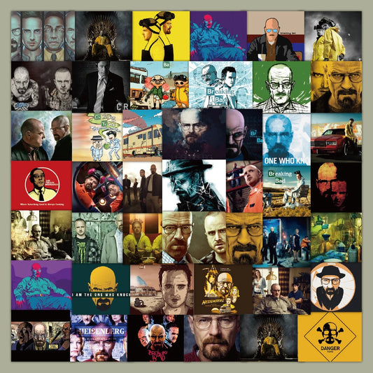 Breaking Bad Stickers 10/30/52pcs Waterproof Decals for Kids, Skateboard, Fridge, Phone, Laptop, Car