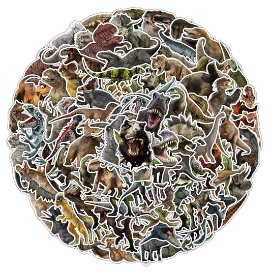 Dinosaur Cartoon Stickers Pack for Laptop, Luggage, Snowboard, Graffiti Decals