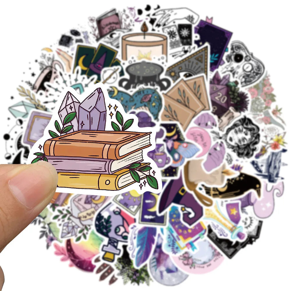 10/30/50pcs Gothic Boho Witch Magic Apothecary Graffiti Stickers Skateboard Guitar Luggage Car Phone Cool Sticker Decal Kid Toy