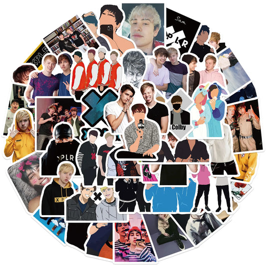 Sam and Colby Graffiti Stickers 10/30/50pcs for Suitcase, Skateboard, Laptop, Luggage, Phone, Car, DIY