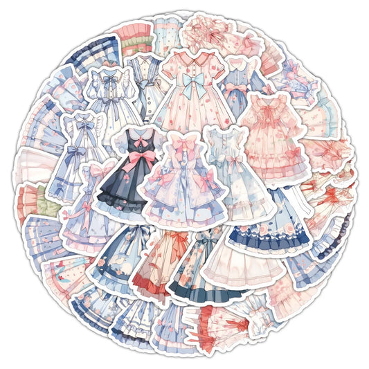 Kawaii Anime Lolita Stickers Cute Cartoon Decals for Laptop Guitar Phone Suitcase