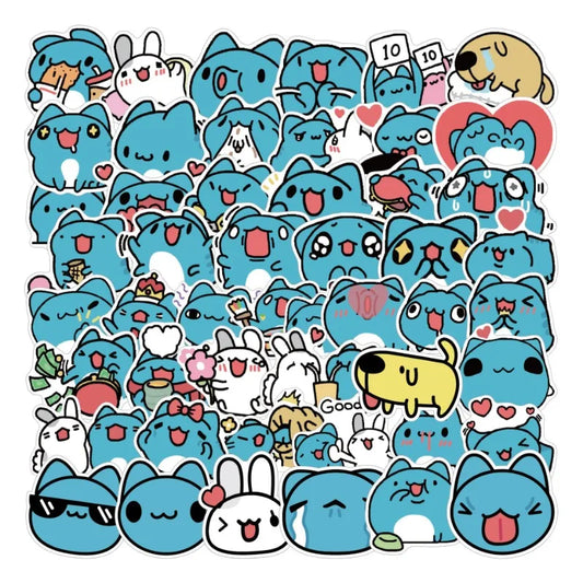 BugCat-Capoo Cartoon Stickers Pack for Laptop, Phone, Water Bottle, Car, Suitcase, Stationery, Refrigerator