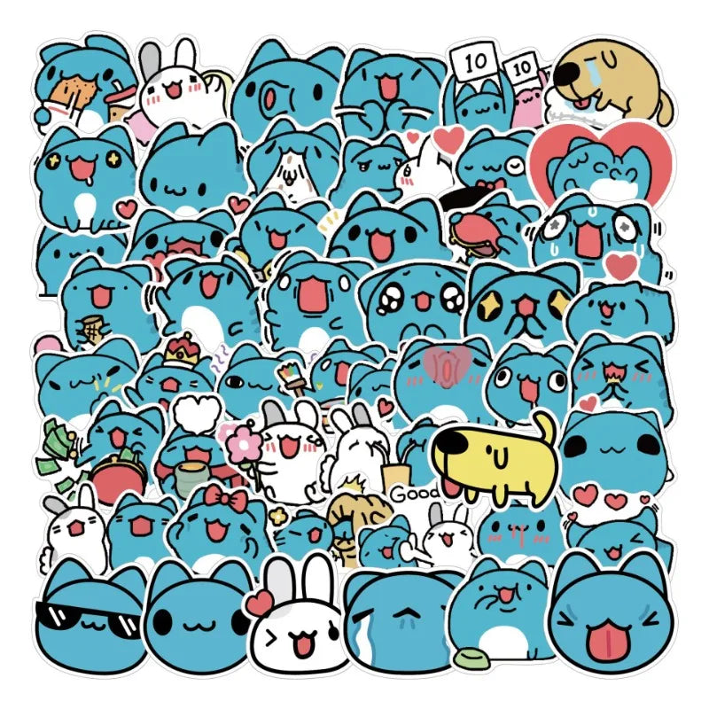 BugCat-Capoo Cartoon Stickers Pack for Laptop, Phone, Water Bottle, Car, Suitcase, Stationery, Refrigerator