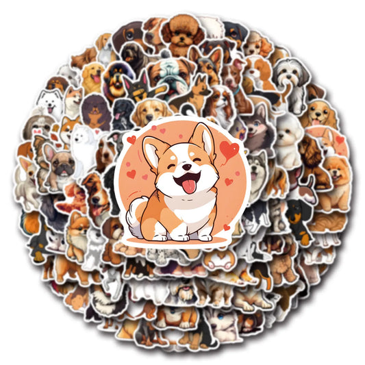 Cute Dog Stickers Pack - Laptop, Guitar, Bike, Skateboard, Scrapbook Decor