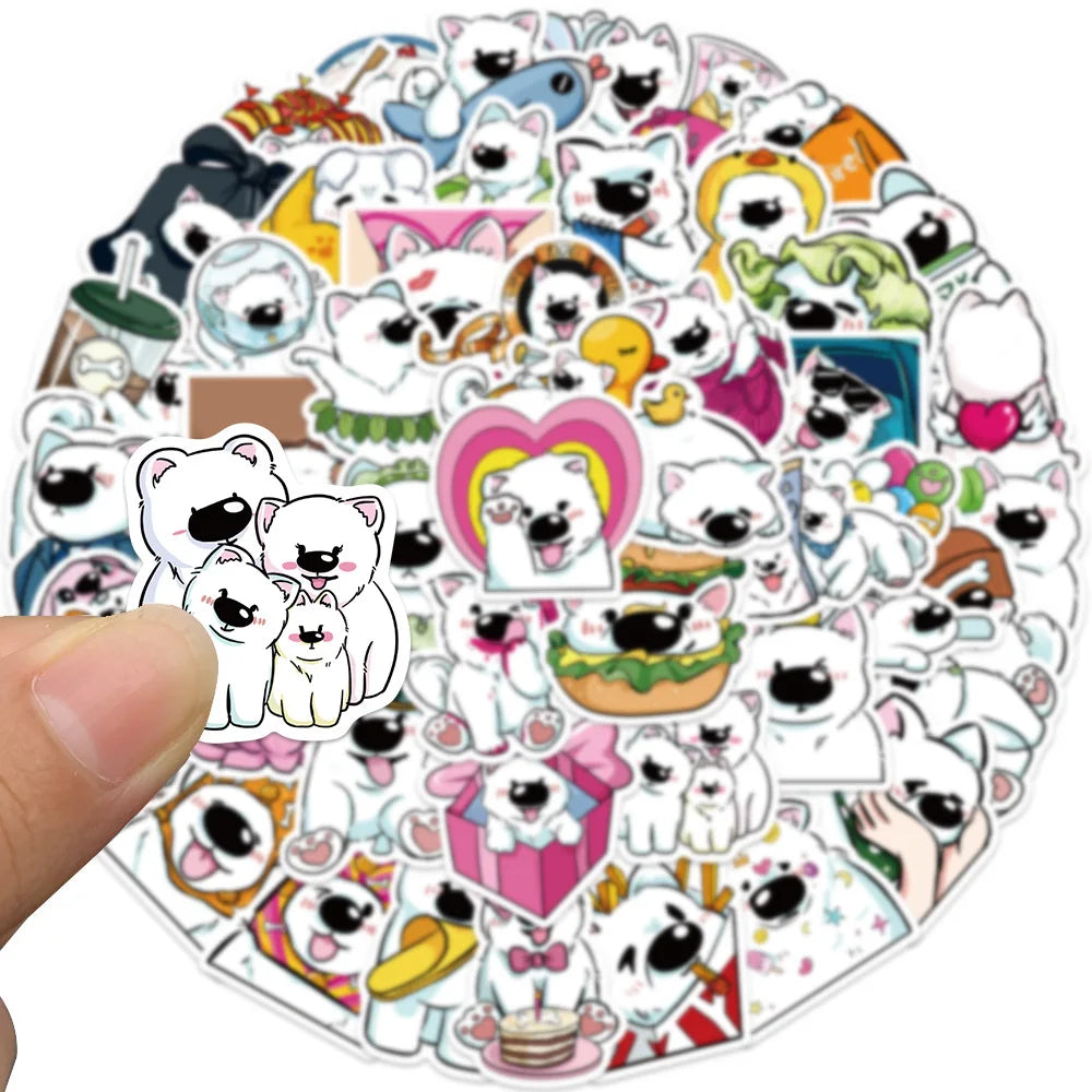 10/30/50PCS Kawaii Samoyed Dog Cartoon Stickers Cute Decals For Laptop Luggage Phone Notebook Bike DIY Decoration Sticker Toys