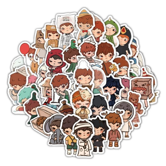 60Pcs Aesthetic Vinyl Stickers for Laptop & Guitar