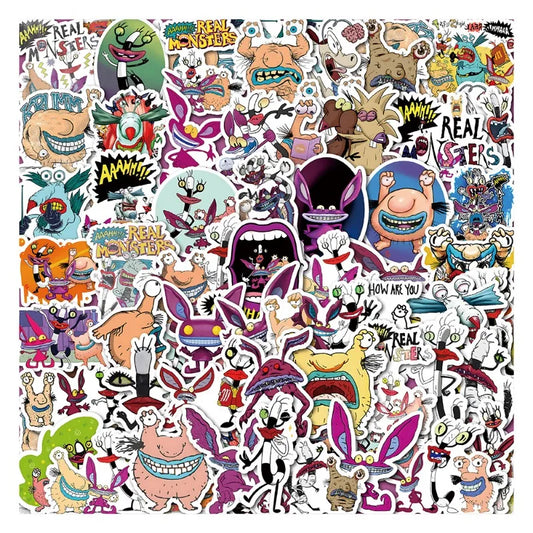 50pcs Real Monster Graffiti Stickers for Laptop, Phone, Suitcase, Water Bottle, Stationery, Refrigerator