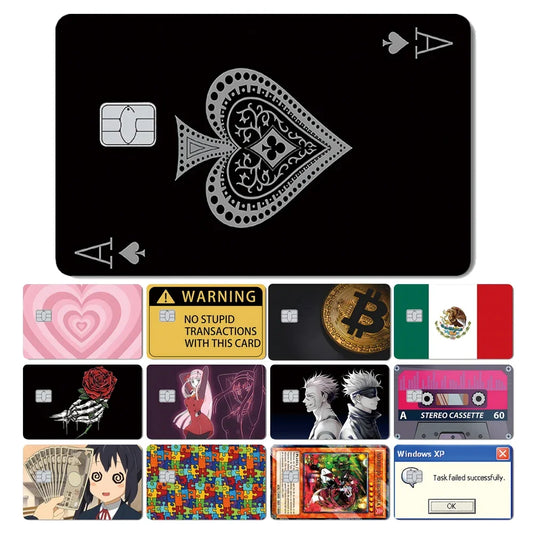 Bitcoin Anime Skull Card Skin Sticker for Debit/Credit
