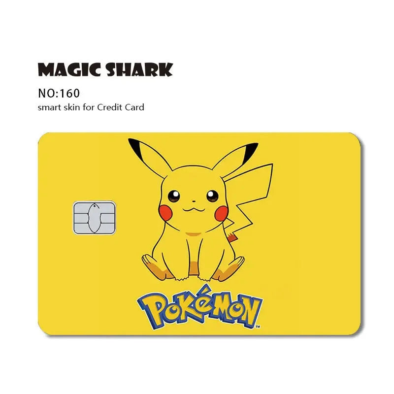 Pokemon Mewtwo Eevee Pikachu Gengar Card Sticker Cover