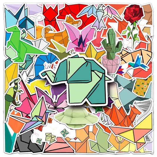 50-Piece DIY Cartoon Paper Folding Kit