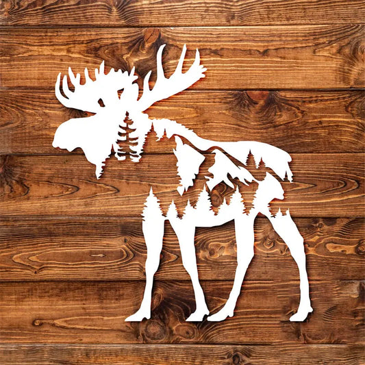 Pacific Northwest Moose Car Window Vinyl Decal Sticker