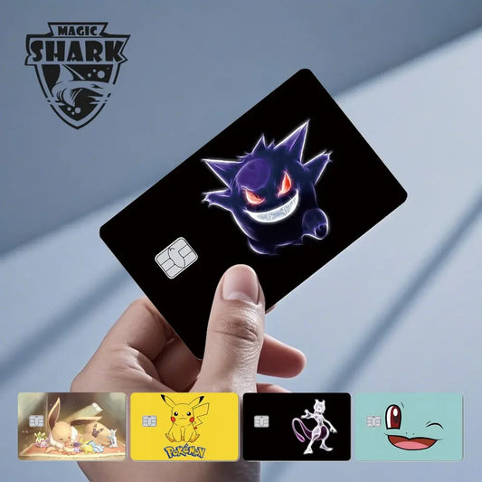 Pokemon Mewtwo Eevee Pikachu Gengar Card Sticker Cover