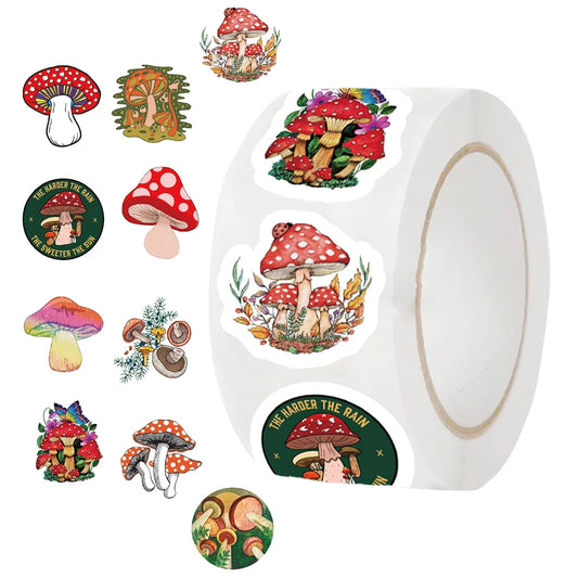 500pcs Cute Mushroom Stickers for Kids DIY Gifts