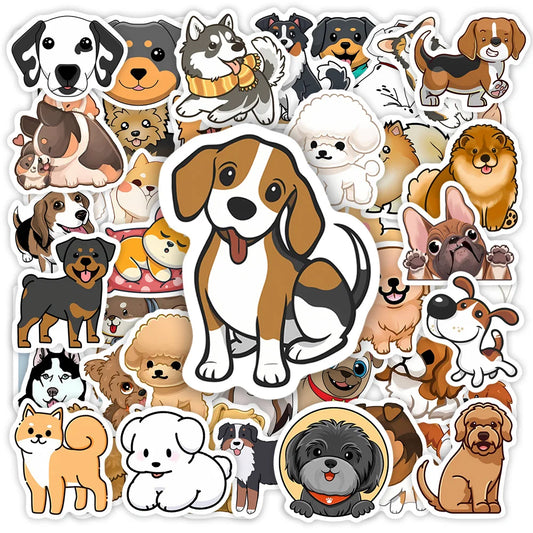Kawaii Dog Cartoon Puppy Pet Stickers DIY Toy Decorative Graffiti Decal for Phone Luggage Laptop Bottles Scrapbook Waterproof