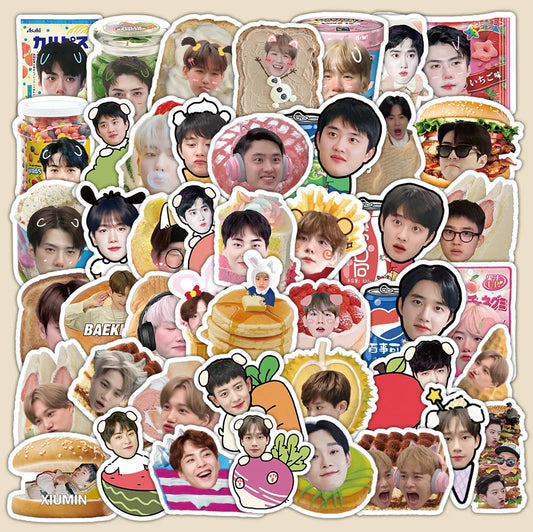 EXO Cartoon Graffiti Stickers Pack - Laptop, Phone, Guitar, Luggage Decals