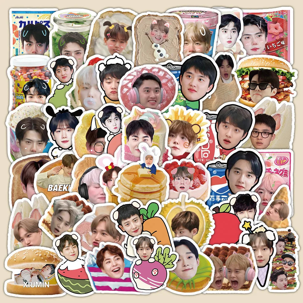 EXO Cartoon Graffiti Stickers Pack - Laptop, Phone, Guitar, Luggage Decals