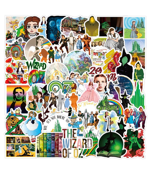 50PCS Wizard of OZ Stickers Waterproof Decals