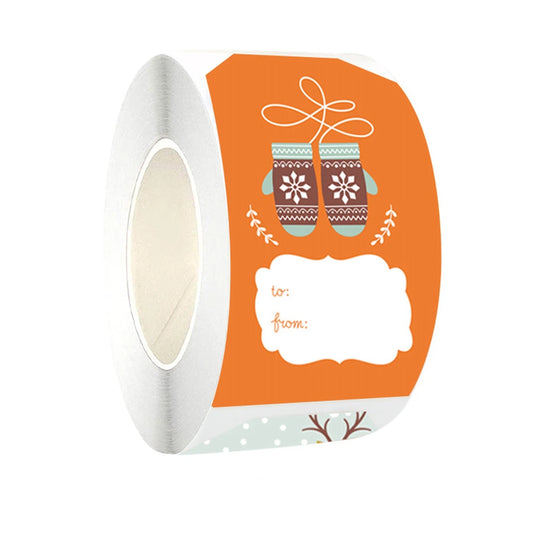 250pcs Christmas Gift Tag Stickers Snowman Decor