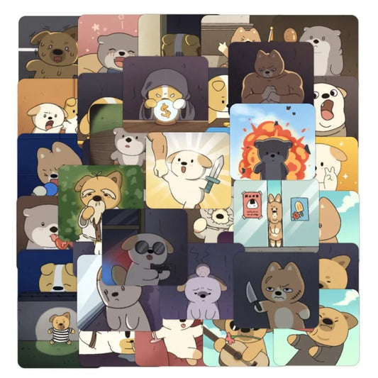 50pcs Cartoon Woobidooggy Sticker Pack for Laptop, Phone, Water Bottle, Scooter, Suitcase, Refrigerator, Stationery