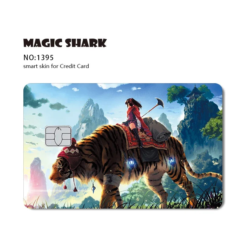 Dragon Leopard Graffiti PVC Card Skin Sticker